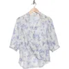 Chenault Floral High-low Shirt In Blue