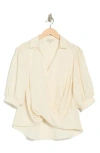 Chenault High-low Button-up Shirt In Ecru
