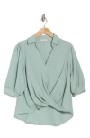 Chenault High-low Button-up Shirt In Sage