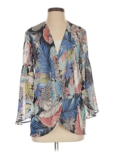 Pre-owned Chenault Long Sleeve Blouse In Blue