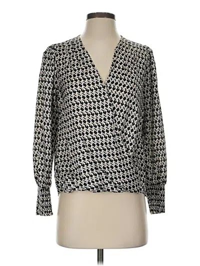 Pre-owned Chenault Long Sleeve Blouse In Gray