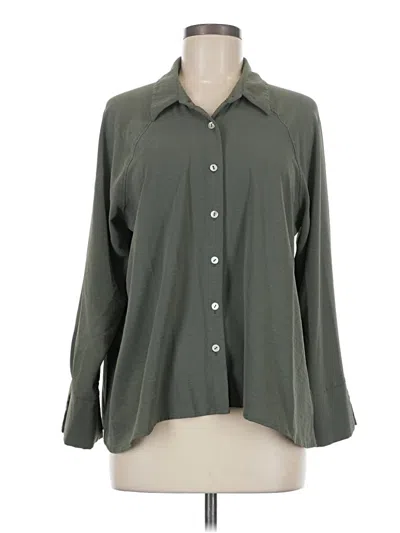 Pre-owned Chenault Long Sleeve Blouse In Gray