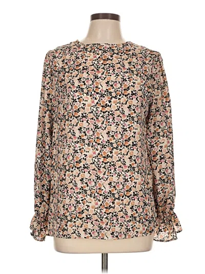 Pre-owned Chenault Long Sleeve Blouse In Ivory