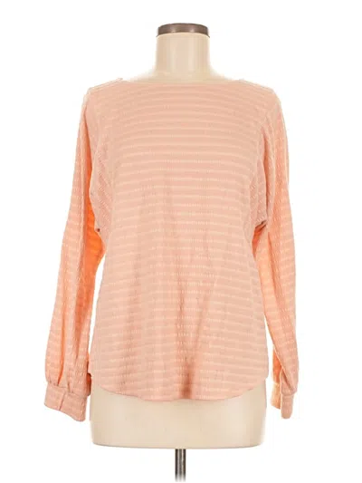 Pre-owned Chenault Long Sleeve Top Orange Boatneck Tops