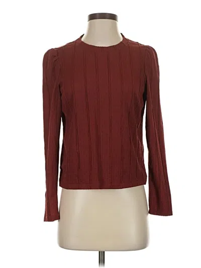 Pre-owned Chenault Long Sleeve Turtleneck In Burgundy