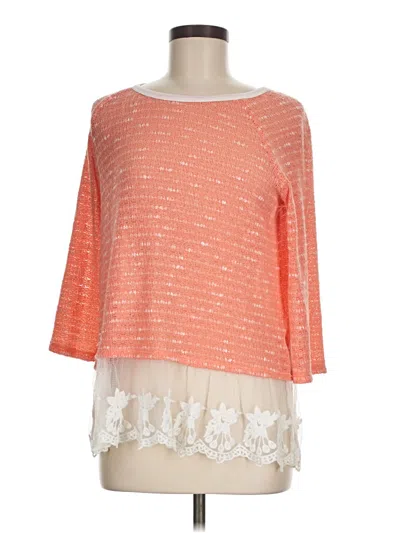 Pre-owned Chenault Pullover Sweater In Orange