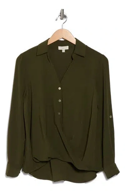 Chenault Surplice Long Sleeve Wrap Top