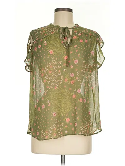 Pre-owned Chenault Tank Top Green Tie Neck Tops