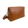 Chenson & Gorett Women's Alessia Box Bag With Double Zippers Bag In Cognac Brown In Multi