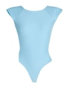 Cheri' Chéri Woman Bodysuit Sky Blue Size L Polyamide, Elastane