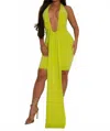 Chérie Dancefloor Mini Dress In Green In Green
