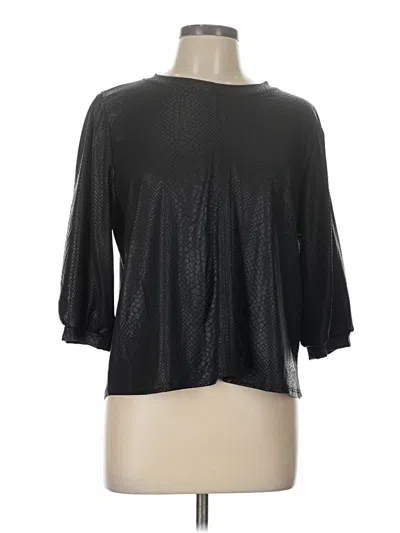 Pre-owned Cherish 3/4 Sleeve Blouse In Black