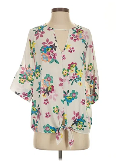 Pre-owned Cherish 3/4 Sleeve Blouse In Ivory