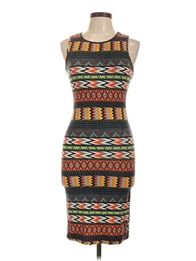 Pre-owned Cherish Casual Dress In Brown
