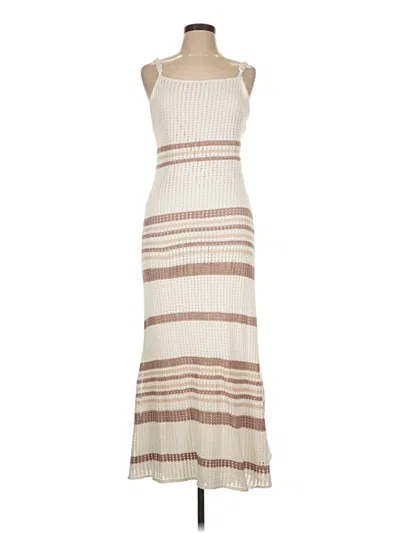 Pre-owned Cherish Casual Dress In White