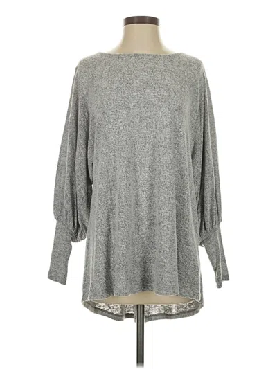 Pre-owned Cherish Long Sleeve Blouse In Gray