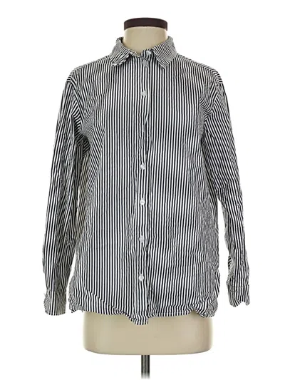 Pre-owned Cherish Long Sleeve Blouse In Silver