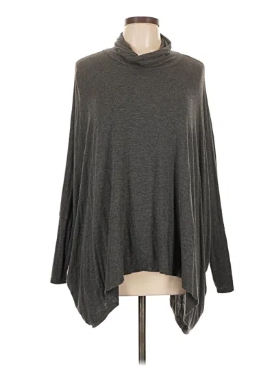 Pre-owned Cherish Long Sleeve Top Gray Cowl Neck Tops