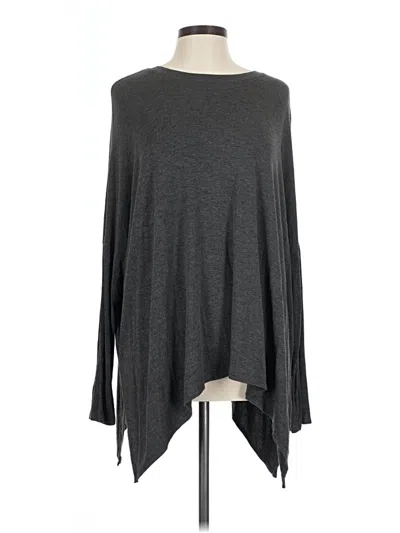 Pre-owned Cherish Long Sleeve Top Gray Cowl Neck Tops