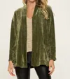 Cherish Meredith Cardigan In Olive Green In Green