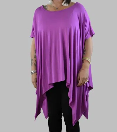 Cherish Poncho Top In Plum In Purple