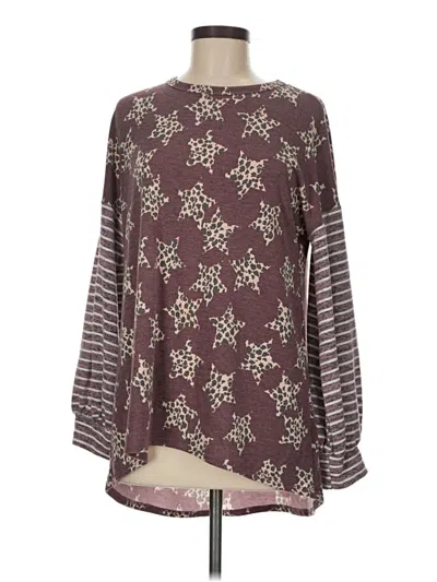 Pre-owned Cherish Pullover Sweater In Burgundy