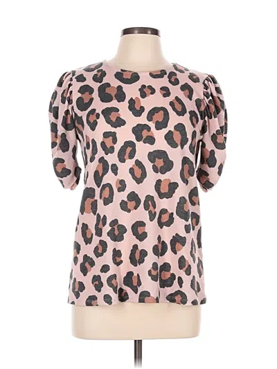 Pre-owned Cherish Short Sleeve Blouse In Pink