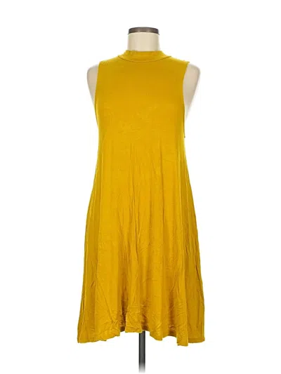 Pre-owned Cherish Sleeveless Top Yellow Halter Neckline Tops