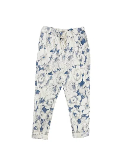 Cherish Wome's Slim Fit Pants In Beige/gray/blue In Multi