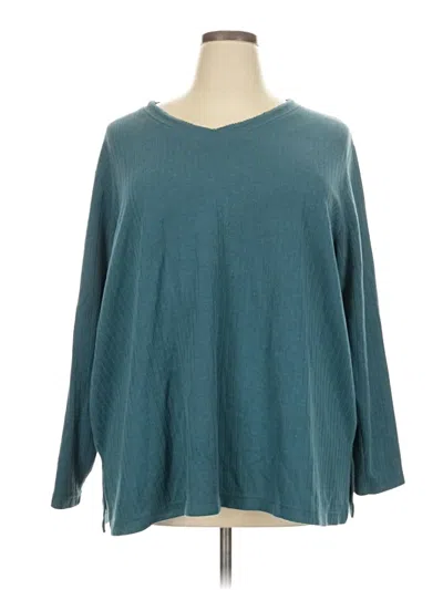 Pre-owned Cherokee 3/4 Sleeve T-shirt In Teal