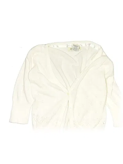 Pre-owned Cherokee Kids' Cardigan Sweater In Ivory