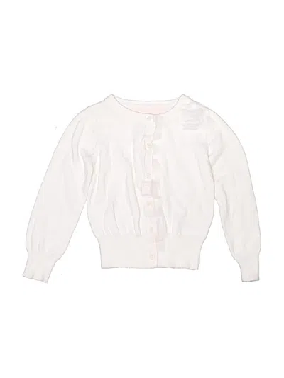 Pre-owned Cherokee Kids' Cardigan Sweater In White