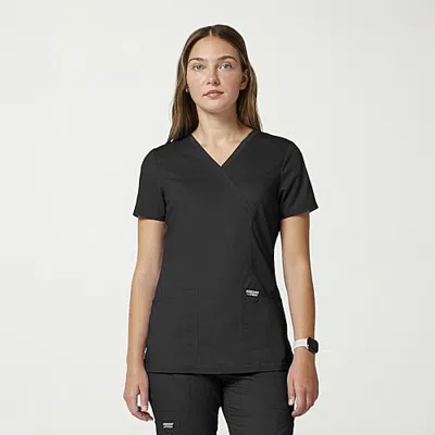 Cherokee Ck Ww Revolution Womens Mock Neck Short Sleeve Scrub Top In Red