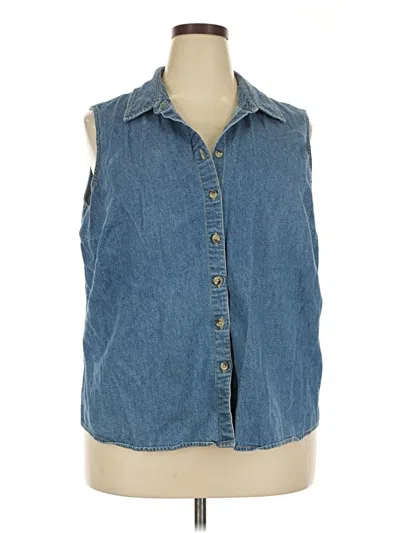 Pre-owned Cherokee Denim Vest In Blue