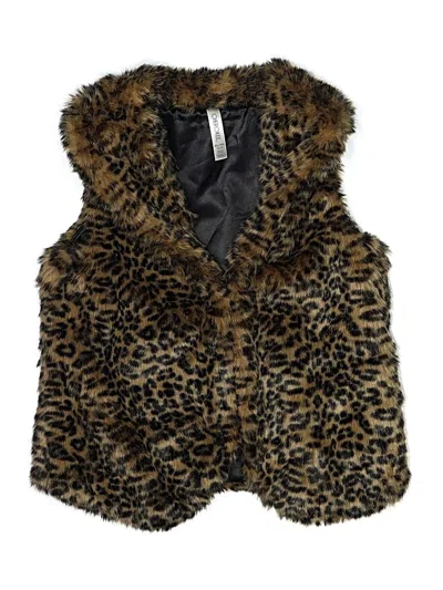 Pre-owned Cherokee Kids' Faux Fur Vest In Brown