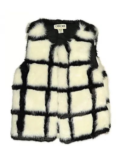 Pre-owned Cherokee Kids' Faux Fur Vest In Ivory