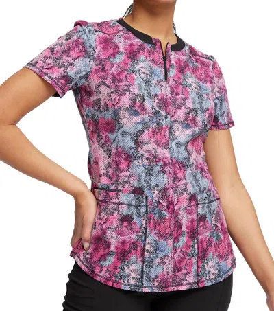 Cherokee Hiss Or Miss Top In Purple Multi In Pink