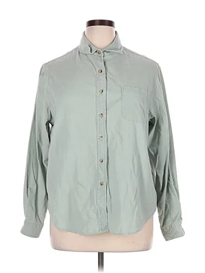 Pre-owned Cherokee Long Sleeve Button Down Shirt In Green