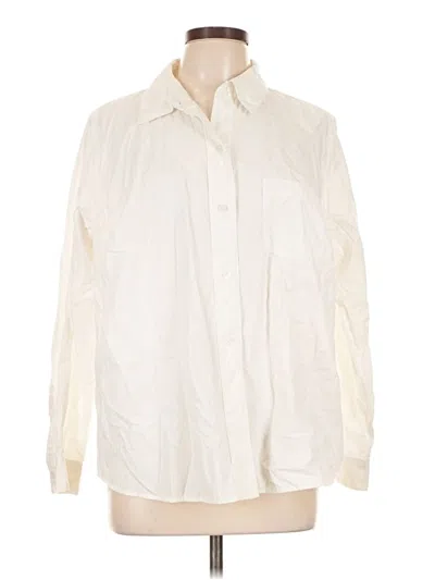 Pre-owned Cherokee Long Sleeve Button Down Shirt In Ivory