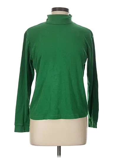 Pre-owned Cherokee Long Sleeve Top Green Turtleneck Tops