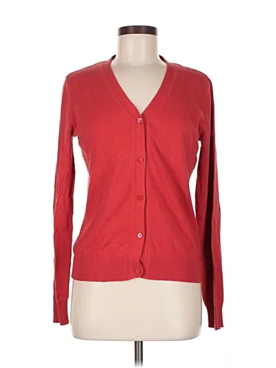 Pre-owned Cherokee Long Sleeve Top Red Sweetheart Neckline Tops