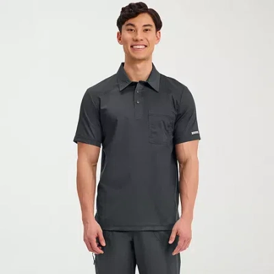 Cherokee Mens Big And Tall Short Sleeve Scrub Top In Black