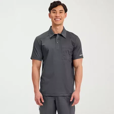 Cherokee Mens Short Sleeve Scrub Top In Gray