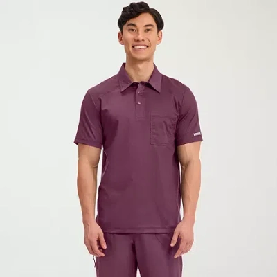 Cherokee Mens Short Sleeve Scrub Top In Purple