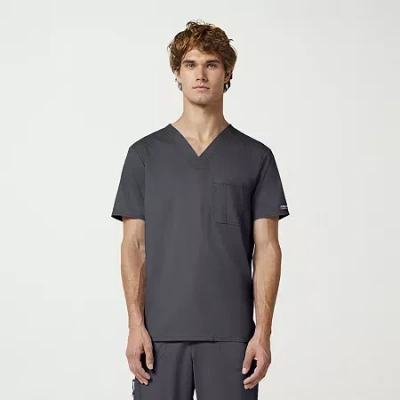 Cherokee Mens V Neck Short Sleeve Scrub Top In Multi