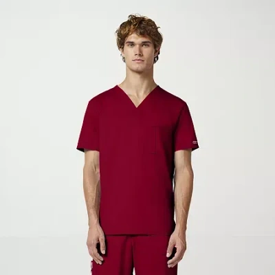 Cherokee Mens V Neck Short Sleeve Scrub Top In Multi