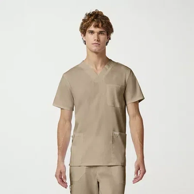 Cherokee Mens V Neck Short Sleeve Scrub Top In Neutral