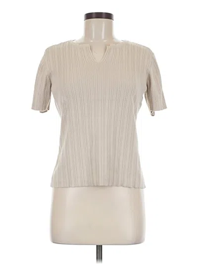 Pre-owned Cherokee Short Sleeve Blouse In Ivory