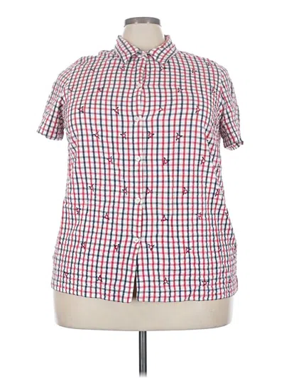 Pre-owned Cherokee Short Sleeve Button Down Shirt In Red