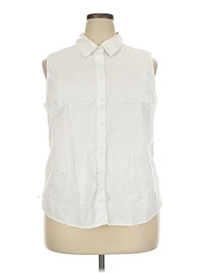 Pre-owned Cherokee Sleeveless Button Down Shirt In Ivory